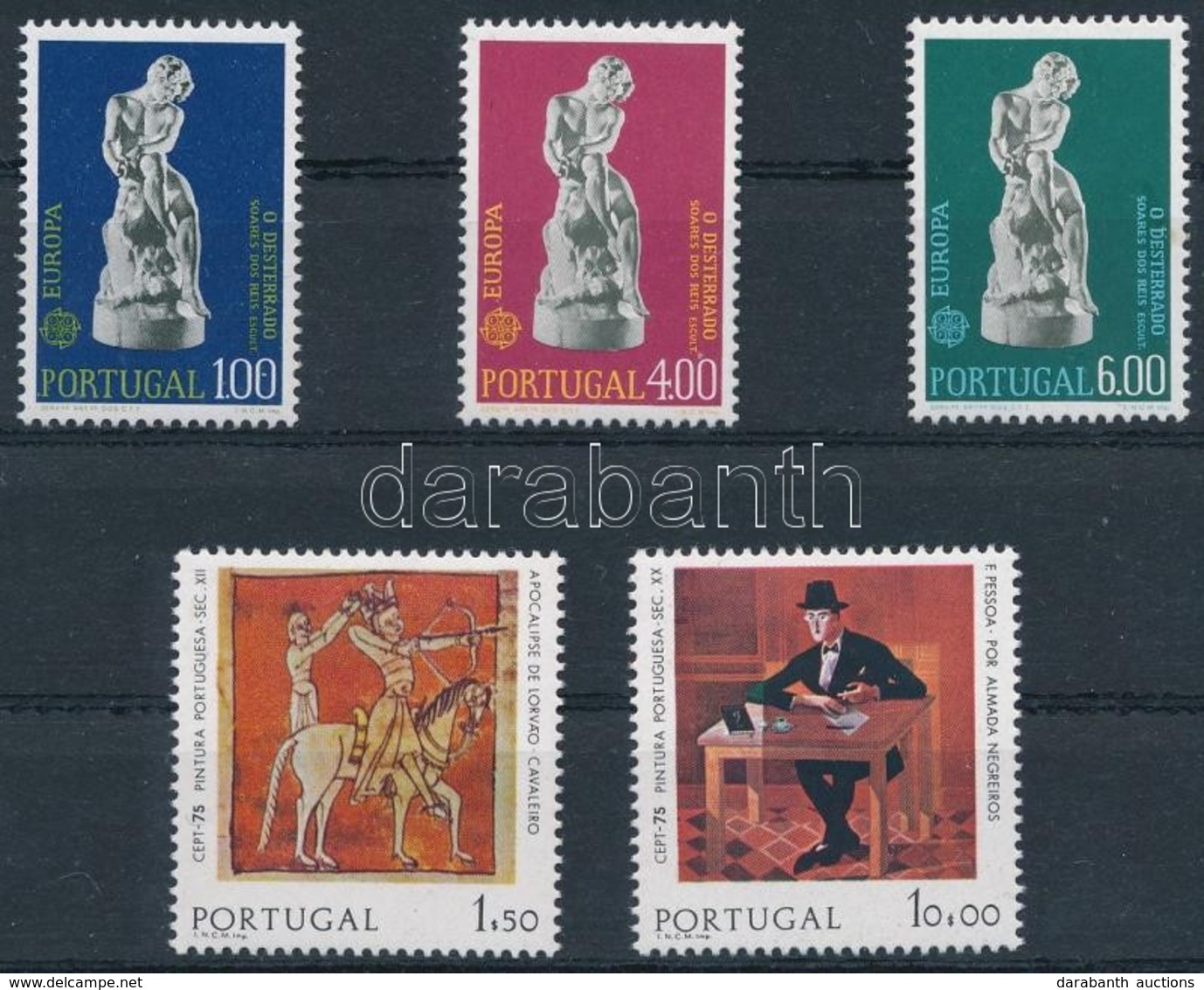 ** 1974-1975 Európa CEPT: Szobrok és Festmények 2 Klf Sor Mi 1231-1233, 1281-1282 X - Altri & Non Classificati