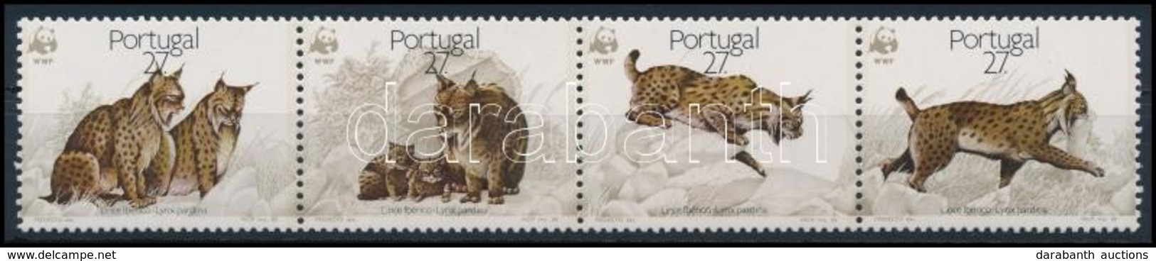 ** 1988 WWF: Hiúz Sor Négyescsík,
WWF: Lynx Set Stripe Of 4
Mi 1741-1744 - Andere & Zonder Classificatie