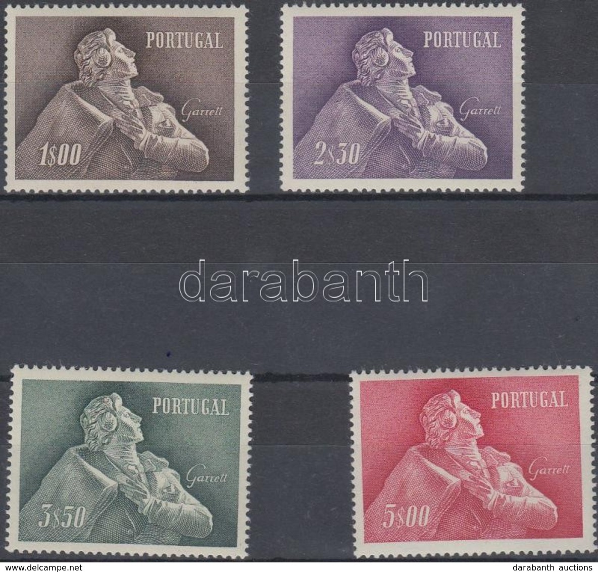 ** 1957 Almeida Garrett Költő és Politikus Sor Mi 856-859 - Altri & Non Classificati