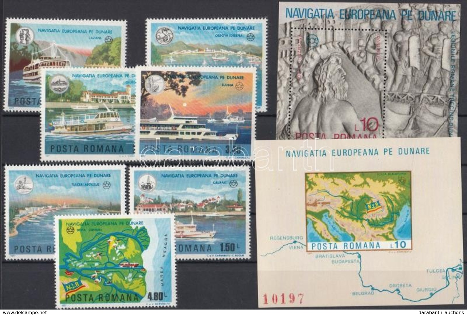 ** 1977 Dunai Hajók Sor Mi 3484-3490 + Blokk 146-147 + Sor és Blokkok 5 Klf FDC-n - Altri & Non Classificati