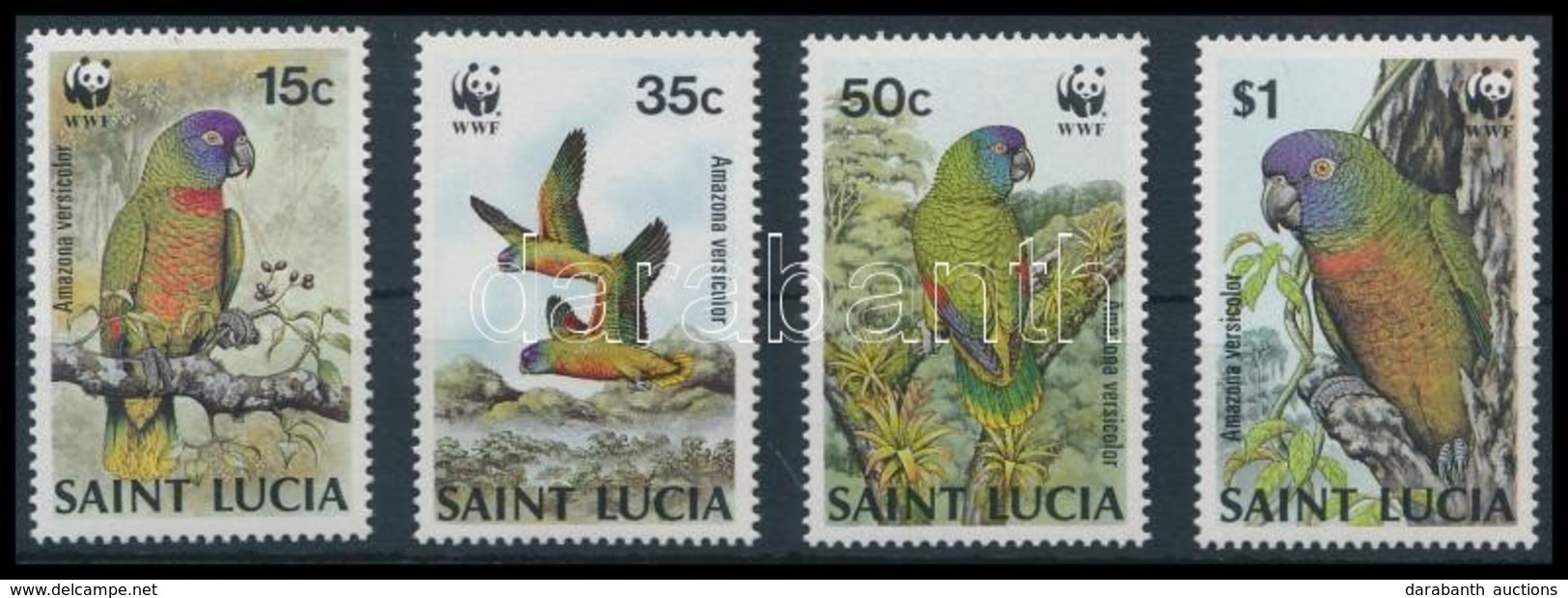 ** 1987 WWF: Papagáj Sor,
WWF: Parrot Set
Mi 909-912 - Altri & Non Classificati