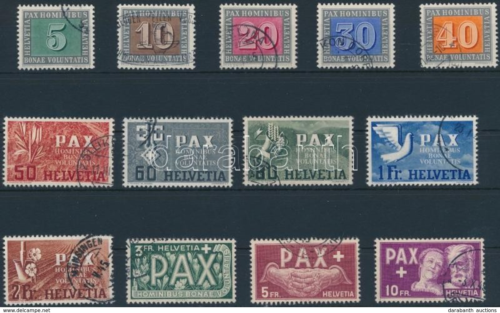 O 1945 Pax Sor,
Pax Set
Mi 447-459 - Autres & Non Classés