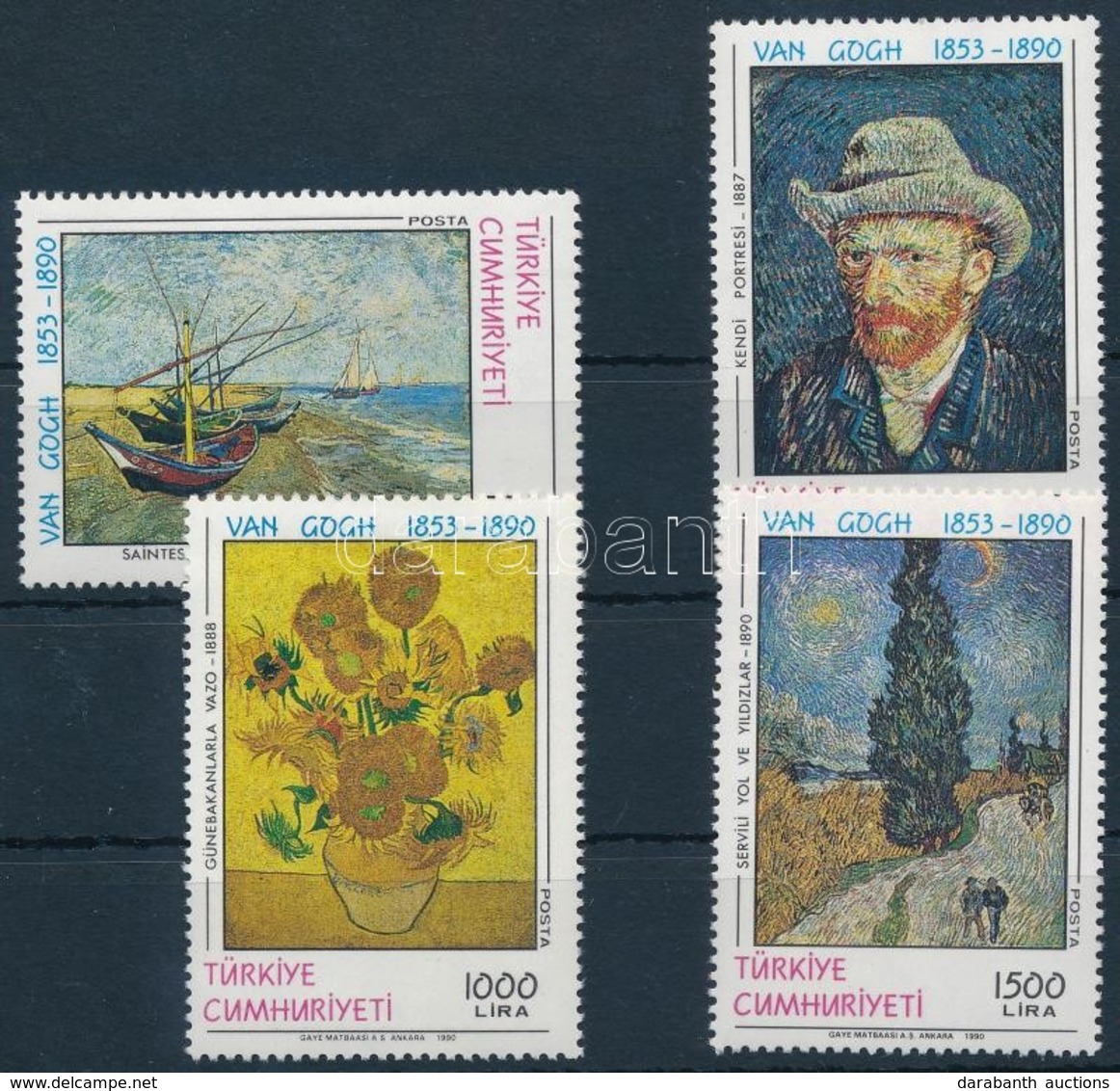 ** 1990 Festmények Sor,
Paintings Set
Mi 2900-2903 - Altri & Non Classificati