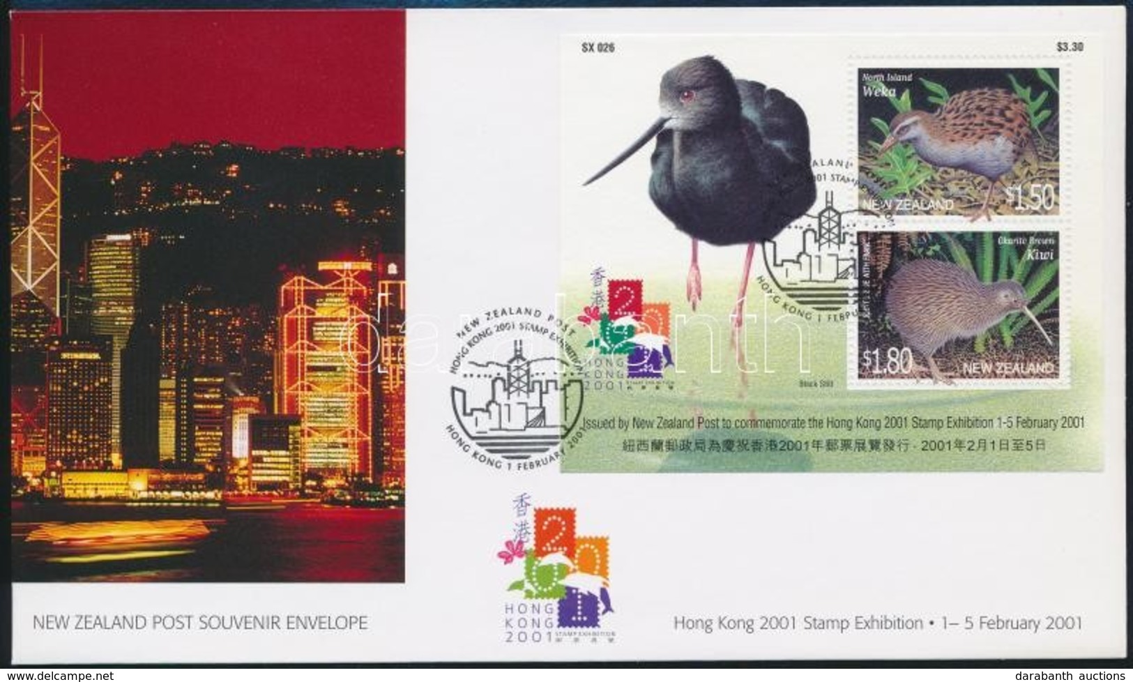 2001 Veszélyeztetett Madarak HONG KONG Bélyegkiállítás Blokk Mi Blokk 117 FDC - Altri & Non Classificati