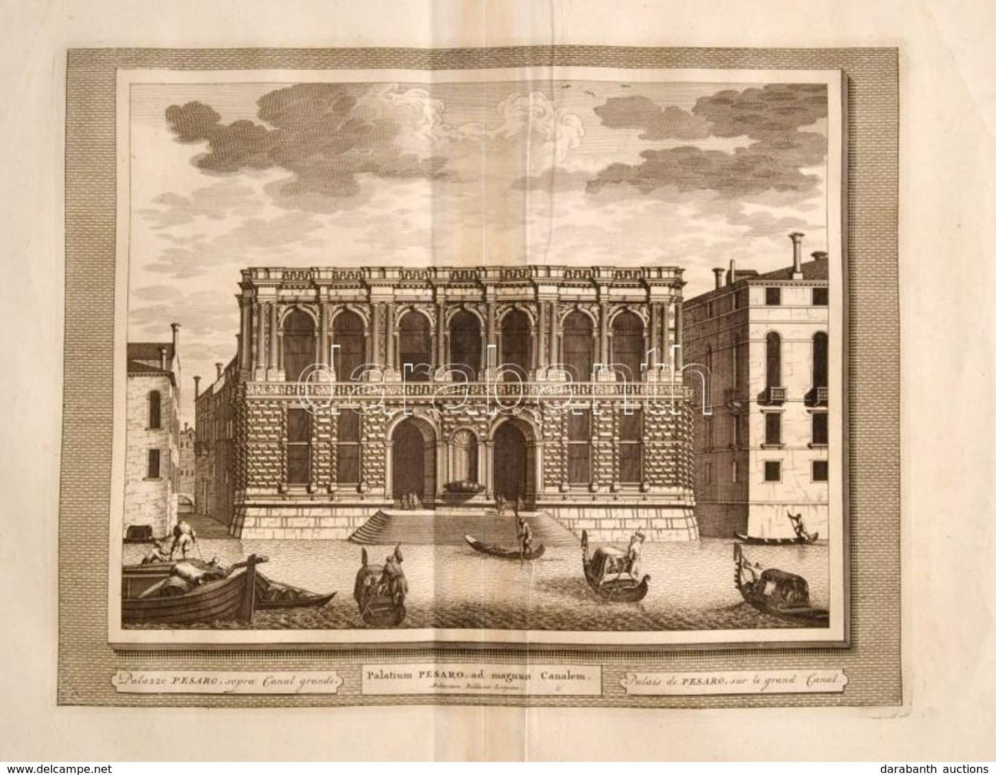 Cca 1715-1750 Domenico Lovisa (1690 K.-1750 K.): Velence: Palatium Malipieri Prope Stum Samuelem Ad Magnum Canalem Rézme - Stampe & Incisioni
