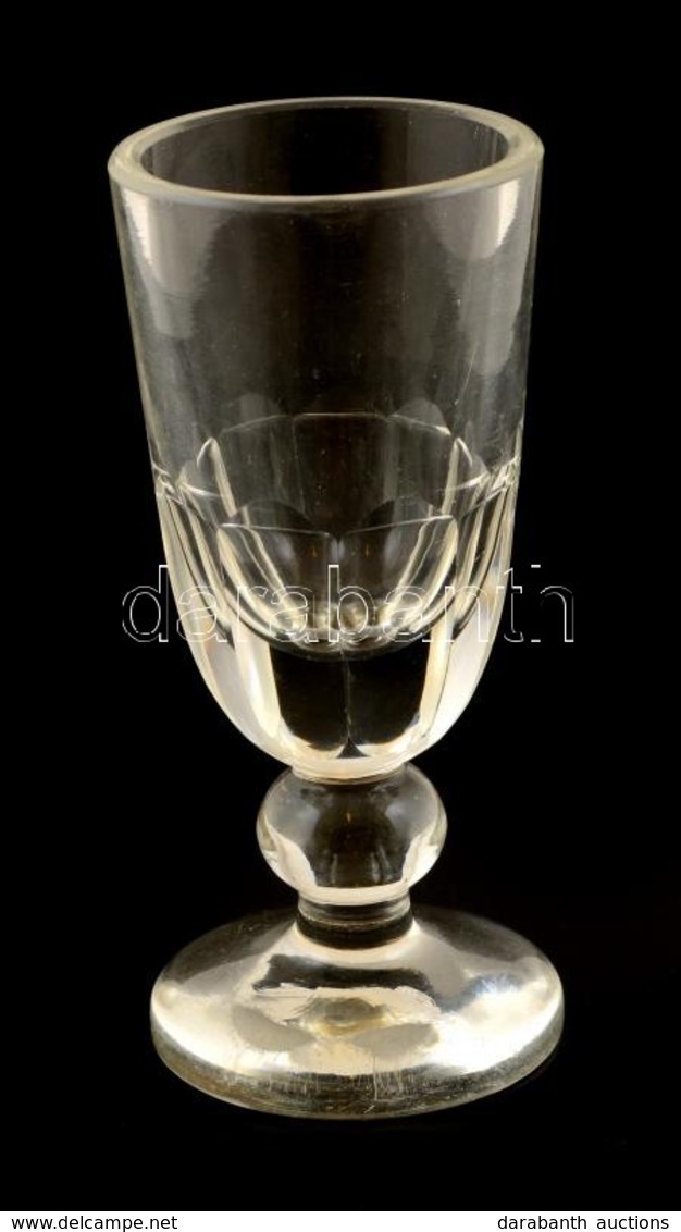 Színtelen Talpas Pohár, Karcolásnyomokkal, M: 15 Cm - Verre & Cristal