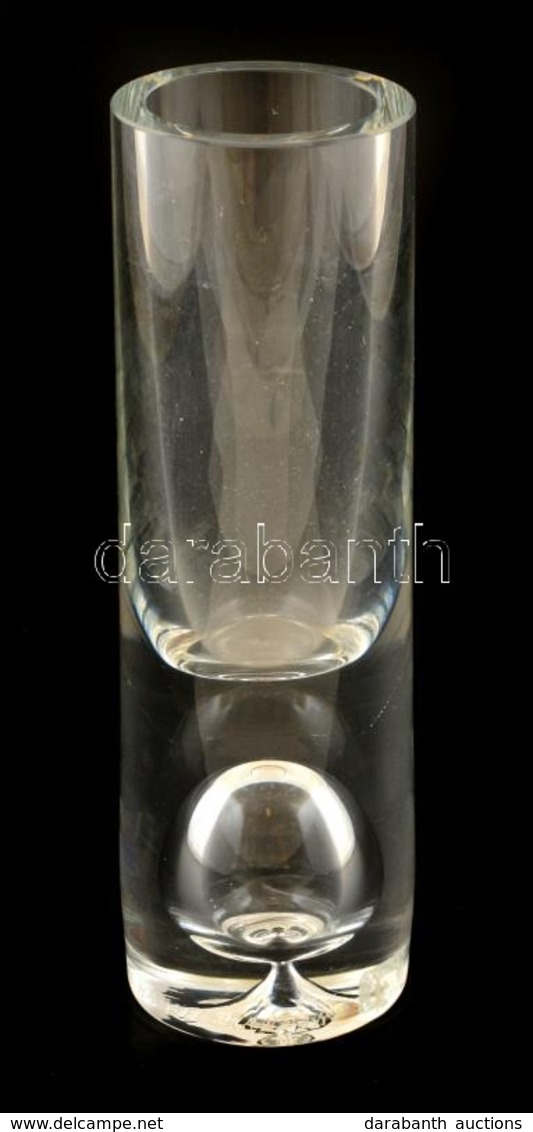 Jelzett Buborék Váza, Kis Kopásnyomokkal, M: 21,5 Cm - Glas & Kristall