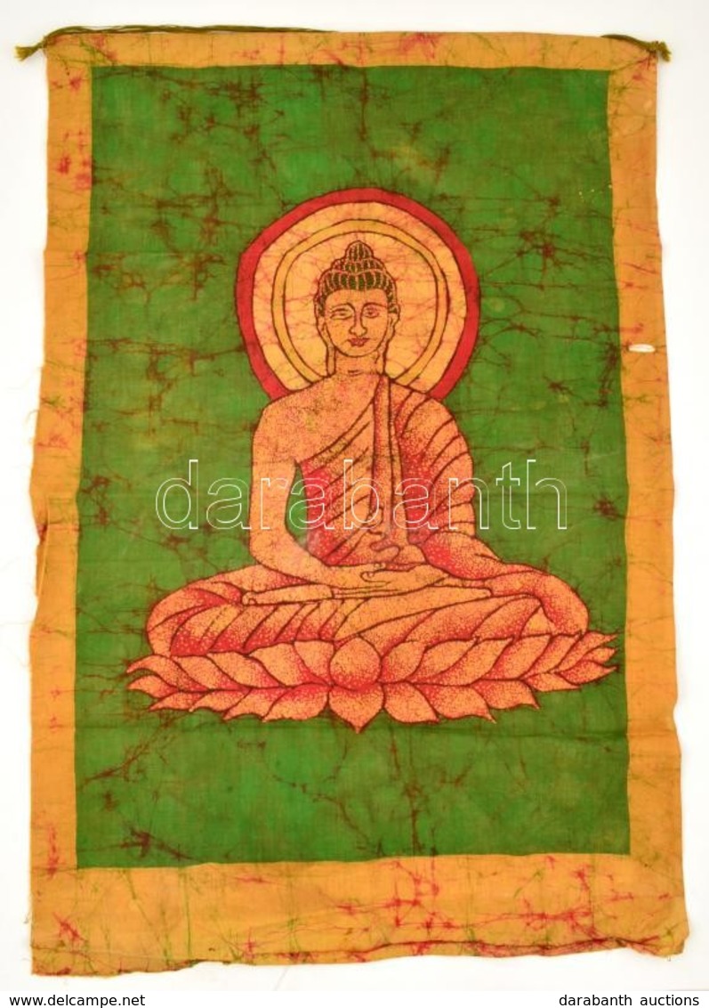 Buddha Batikolt Fali Szövetdísz, 80×53 Cm - Altri & Non Classificati