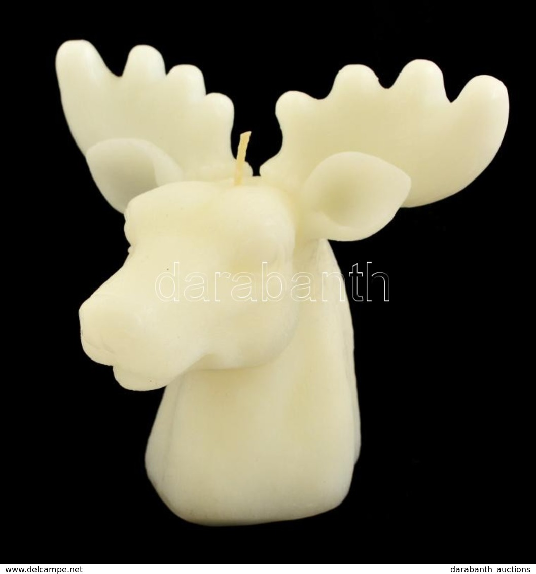 Rudolph Viasz Rénszarvasfej (gyertya), Jó állapotban, Eredeti Dobozában, M:15 Cm - Altri & Non Classificati