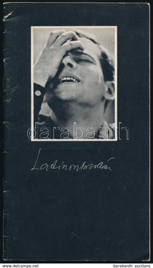 1976 Ablonczy Károly Szerk.: Latinovics Zoltán Halálára Készült Kiadvány Jeles Költők és Színészek Verseivel és Megemlék - Sin Clasificación