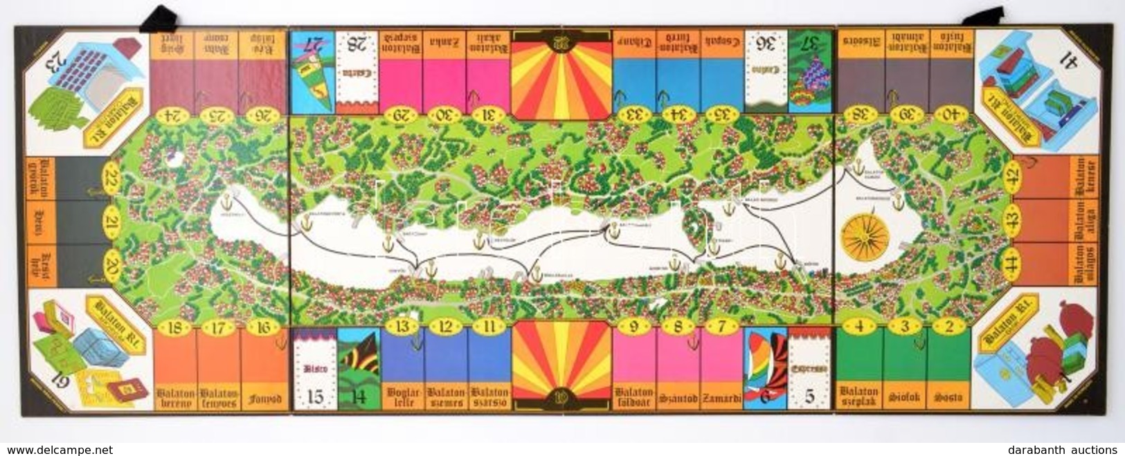 1986 Balaton Rt. Retro Társasjáték Kompletten. Minerva Kiadás, Műbőr Dobozban. - Altri & Non Classificati