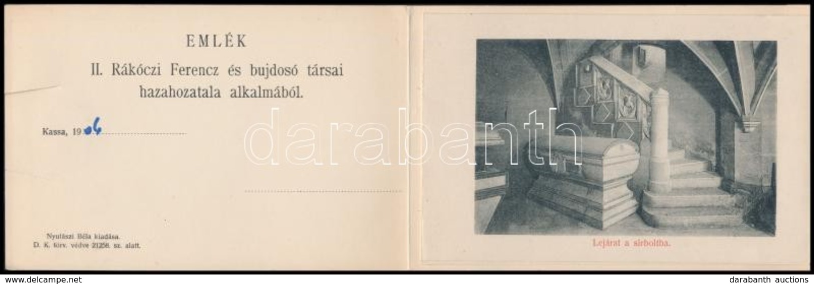 1906 II. Rákóczi Ferenc és Bujdosó Társainak Hazahozatala Alkalmából Kiadott Emlék Leporelló, 6 Képpel - Non Classificati