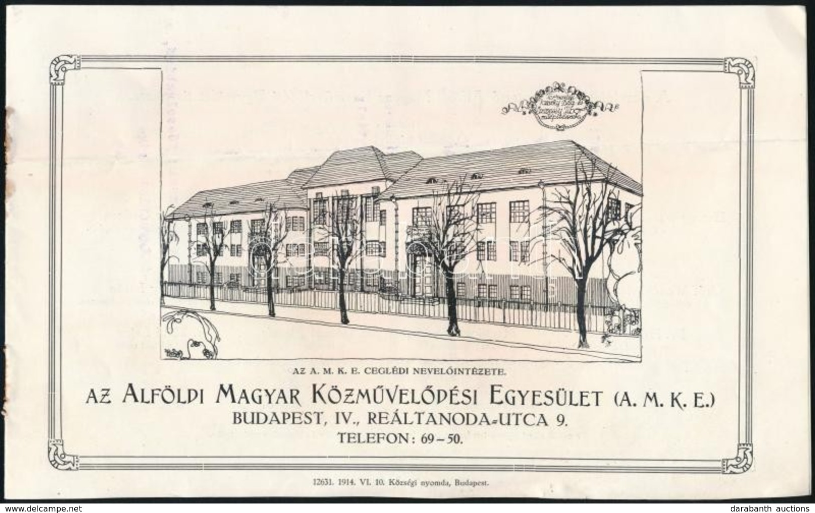 1914 Alföldi Magyar Közművelődési Egylet Képes Ismertető Füzet 8p. - Non Classificati
