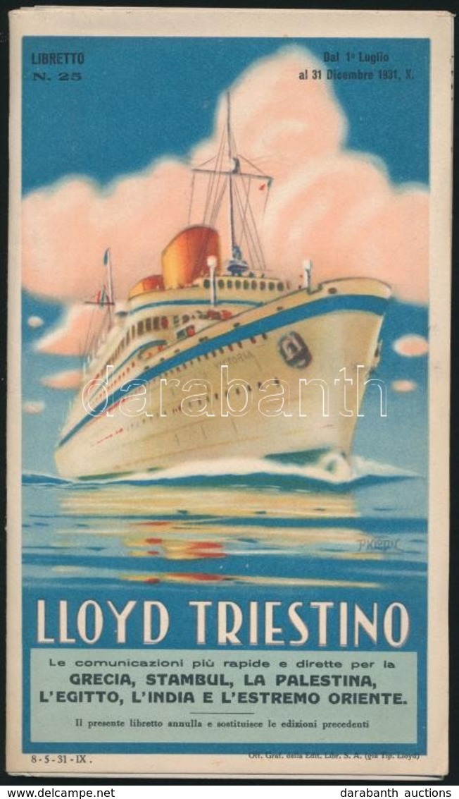 1931 Lloyd Triestino Utazásszervező Cég Prospektusa, Képekkel, Térképekkel, árakkal - Non Classificati