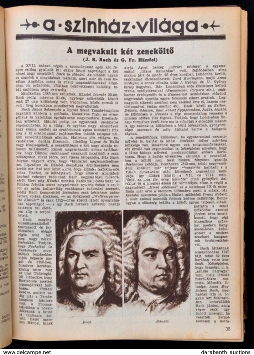 1933 A Pesti Hírlap Vasárnapjának Fél évfolyama (1933-as évfolyam 2. Része), Könyvbe Kötve - Zonder Classificatie