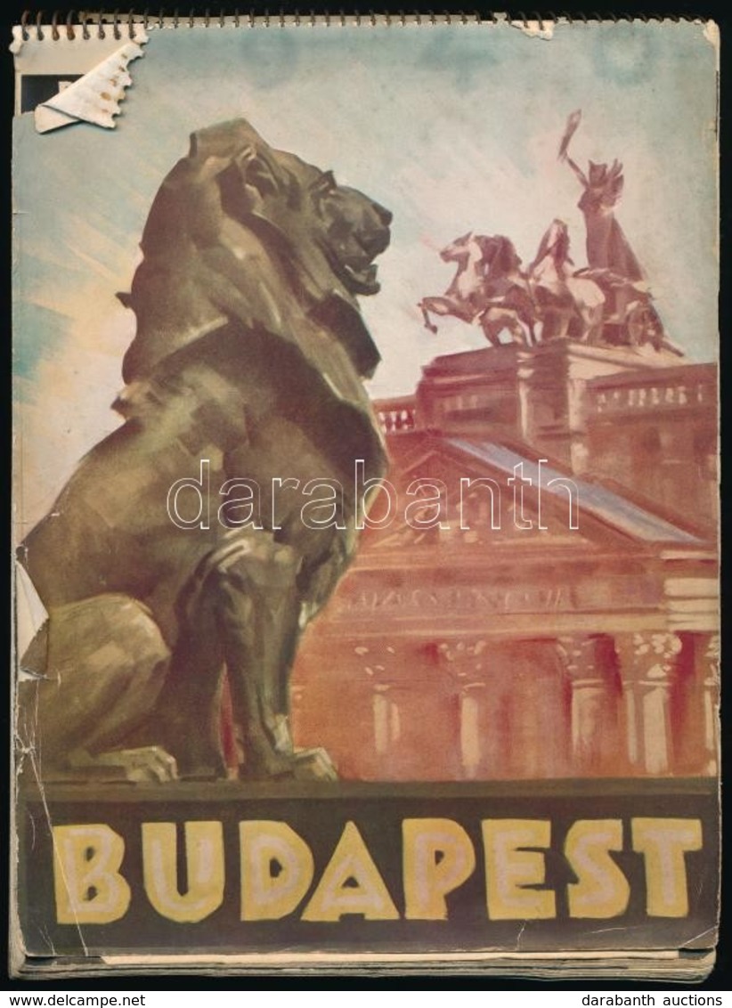 1940 Budapest Ungheria Calendario Per L'anno 1940. Fekete-fehér Fotókkal Illusztrált Naptár. Spirálkötésben, A Címlapja  - Non Classificati