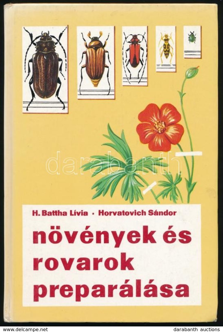 H. Battha Lívia-Horvatovich Sándor: Növények és Rovarok Preparálása. Bp.,1978, Natura.Kiadói Kartonált Papírkötés. - Non Classés