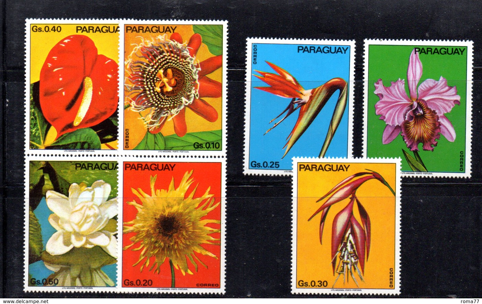 Z632 - PARAGUAY ,  Serie Nuova Integra ***  MNH  (2380A) . FIORI - Paraguay