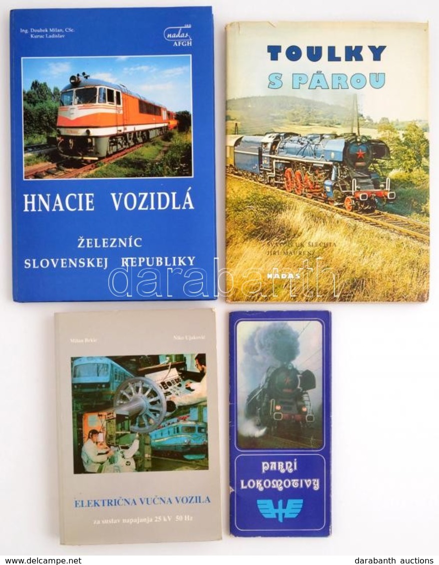 Vegyes Vasúti Témájú Könyvtétel, 4 Db: 
Svatopluk Slechta-Jiri Maurenz: Toulky S Párou. Prága, 1984, Nadas. Cseh Nyelven - Ohne Zuordnung