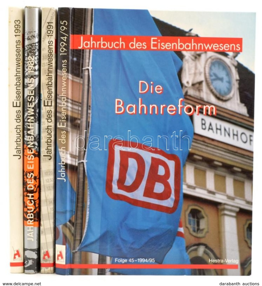 Jahrbuch Des Eisenbahnwesens 4 Száma. 1982. 1991, 1993, 1994/1995. Darmstadt, 1982-1995, Hestra-Verlag. Német Nyelven. K - Non Classés