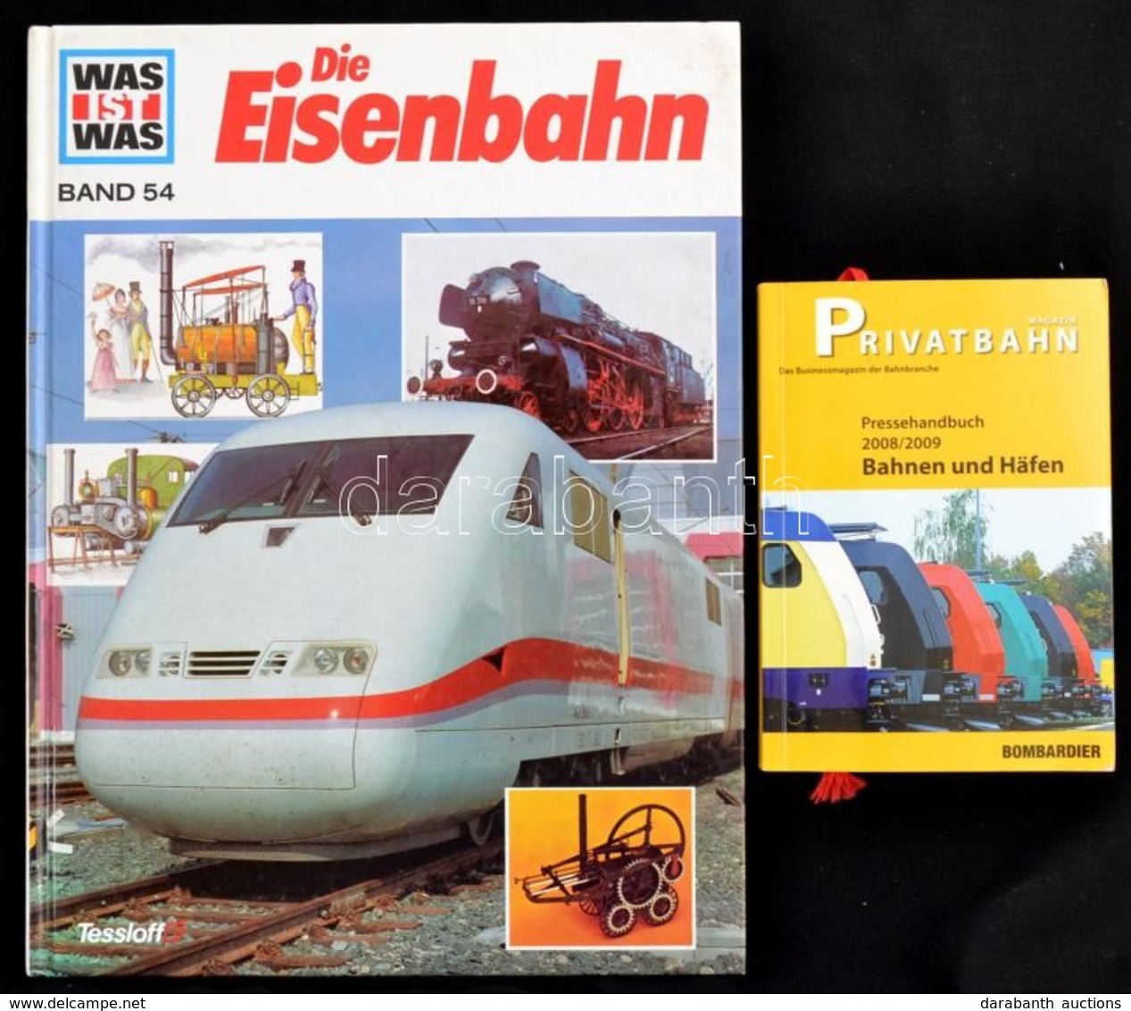 Hans Reichardt: Die Eisenbahn. Nürnberg, 1994, Tessloff. Német Nyelven. Kiadói Kartonált Papírkötés.+Pressehandbuch Bahn - Non Classés