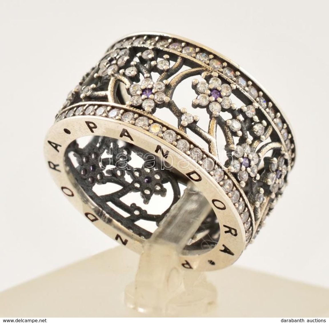 Ezüst(Ag) Pandora Gyűrű, Jelzett, Méret: 50, Bruttó: 5,7 G - Altri & Non Classificati