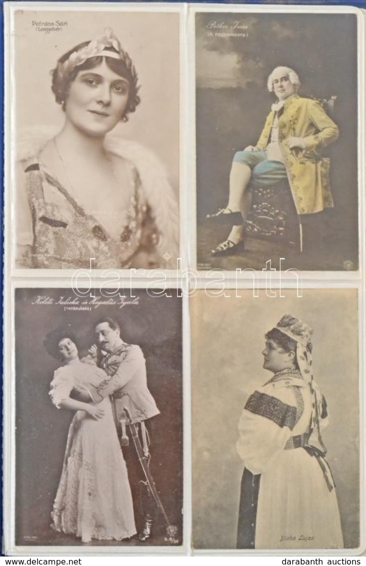 ** * 25 Db RÉGI Magyar Színész Motívum Képeslap Albumban / 25 Pre-1945 Hungarian Actors And Actresses Motive Postcards I - Non Classés