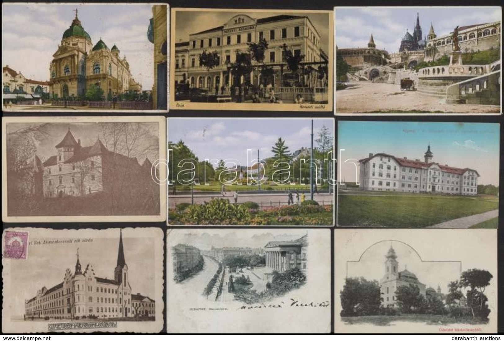 ** * 67 Db RÉGI Magyar Városképes Lap Az 1930-as és 1940-es évekből / 67 Pre-1945 Hungarian Town-view Postcards From The - Non Classés