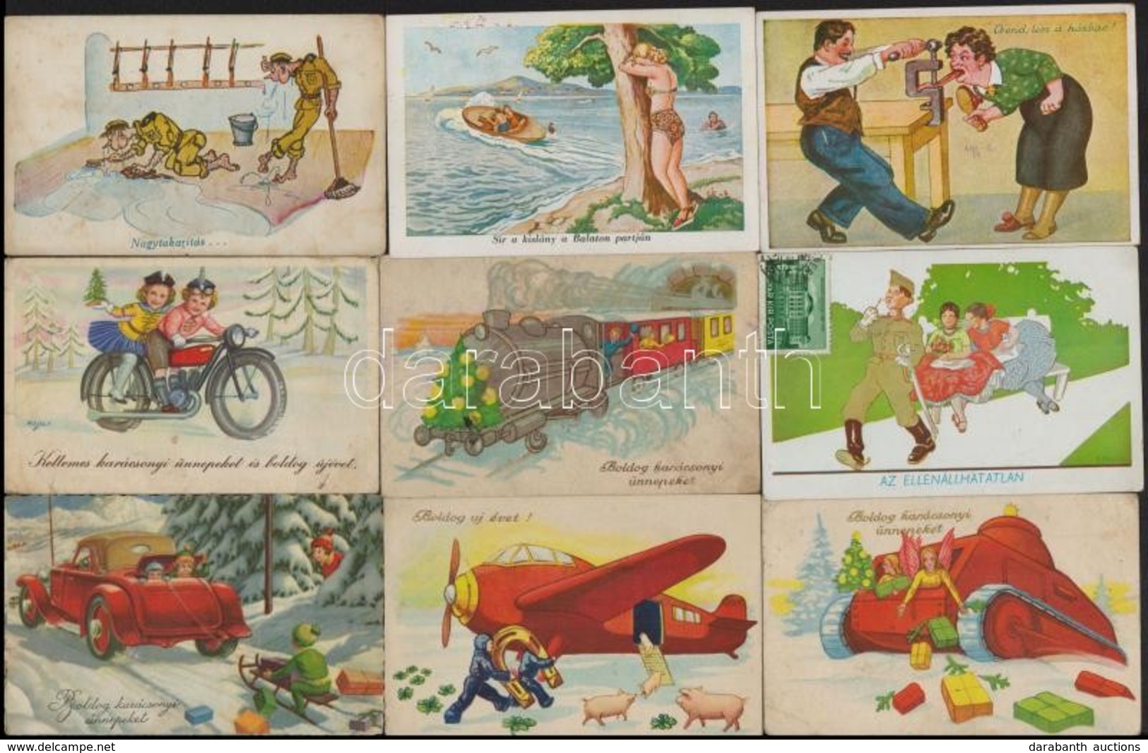 ** * 65 Db RÉGI üdvözlő Motívum Képeslap / 65 Pre-1945 Greeting Motive Postcards - Non Classificati