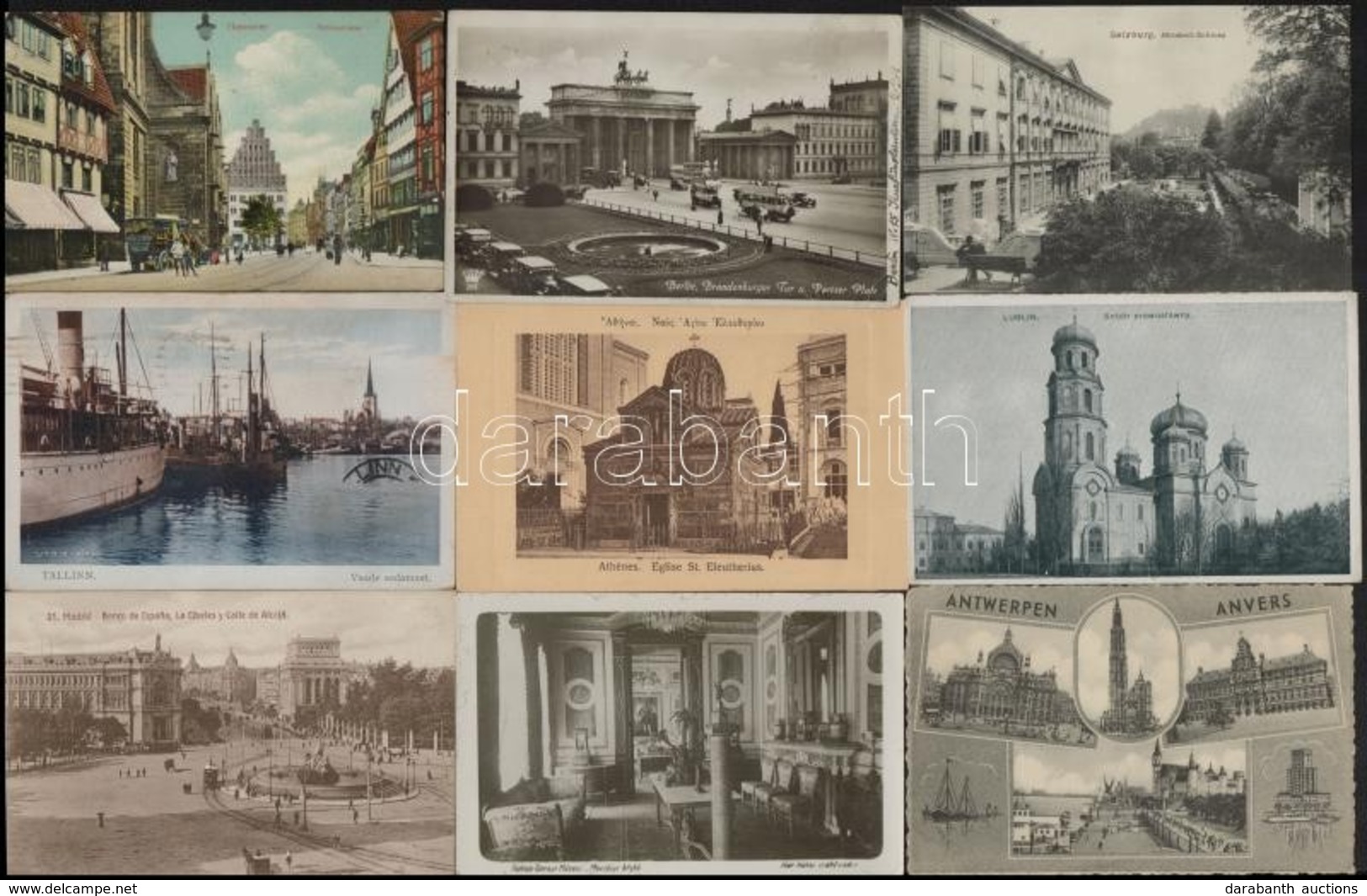 ** * 50 Db RÉGI Külföldi Városképes Lap Jó Minőségben / 50 Pre-1945 European Town-view Postcards In Good Condition - Non Classificati