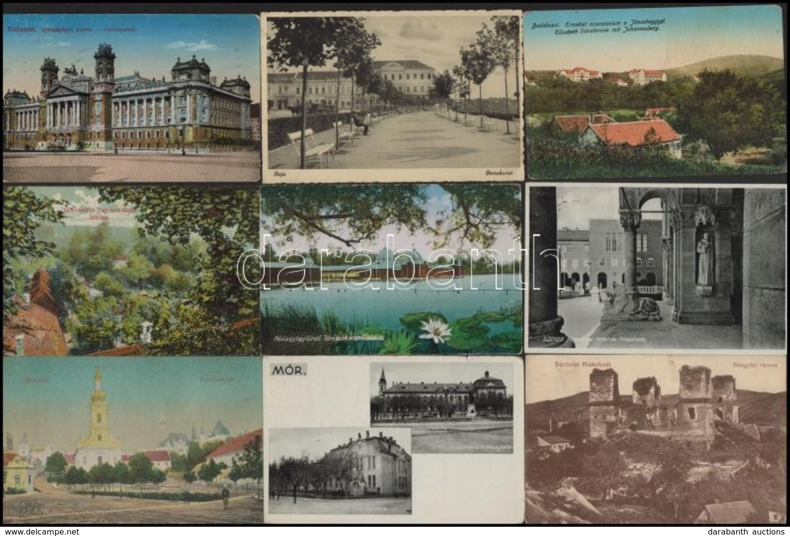 ** * 46 Db RÉGI Magyar Városképes Lap / 46 Pre-1945 Hungarian Town-view Postcards - Non Classés