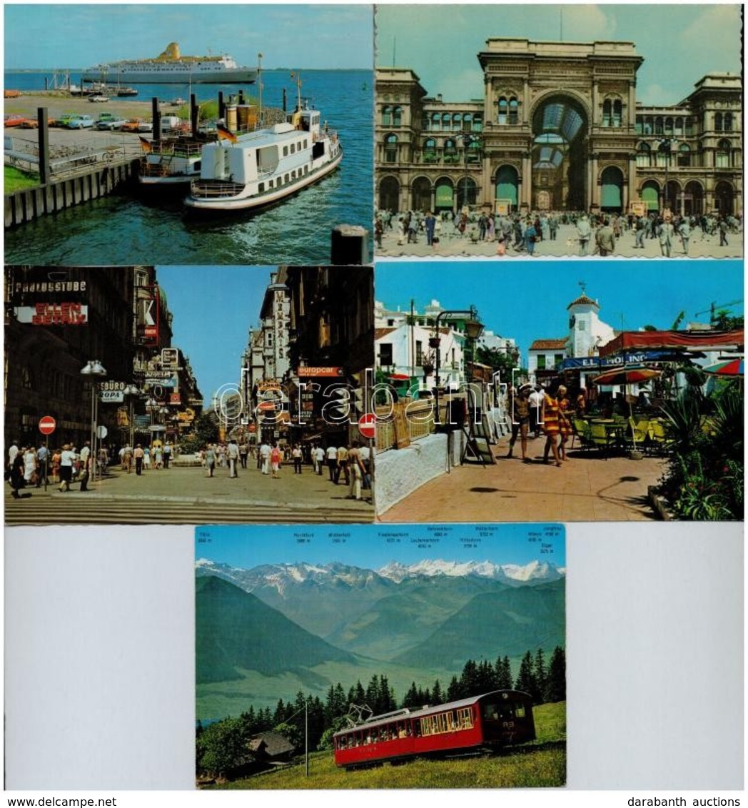 ** * 90 Db MODERN Külföldi Városképes Lap / 90 Modern European Town-view Postcards - Non Classés