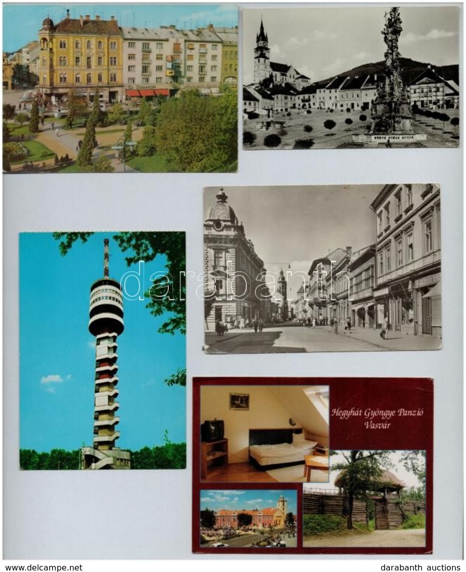 ** * 70 Db MODERN Történelmi Magyar Városképes Lap / 70 Modern Town-view Postcards From The Kingdom Of Hungary - Non Classés