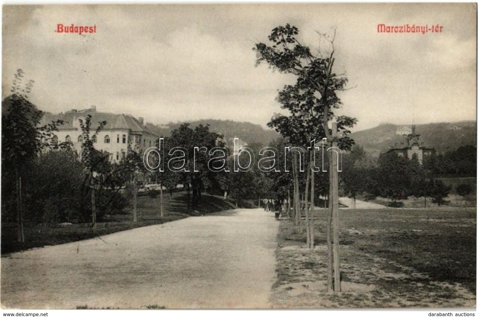 T3 1912 Budapest II. Marczibányi Tér A Budai Lövőházzal, Lövölde, Rózsadomb Részlet, Villák (ázott Sarok / Wet Corner) - Non Classés