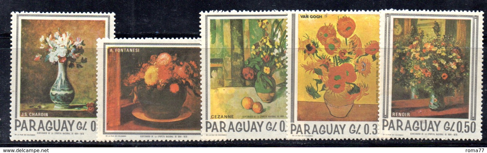 BIG - PARAGUAY ,  Serie Nuova Integra ***  MNH  (2380A) . PITTORI VARI - Paraguay