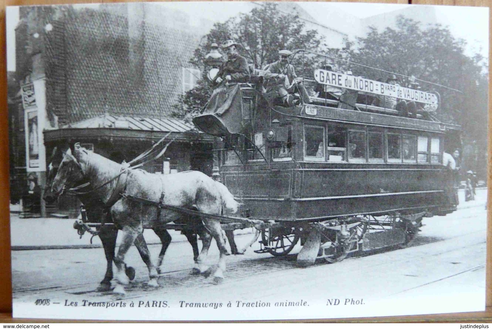 N°106 TRAMWAY A CHEVAUX A PARIS ND 4008 (1906) ADECA NEUDIN 1978 TIRAGE N° 852/1000 - Tramways