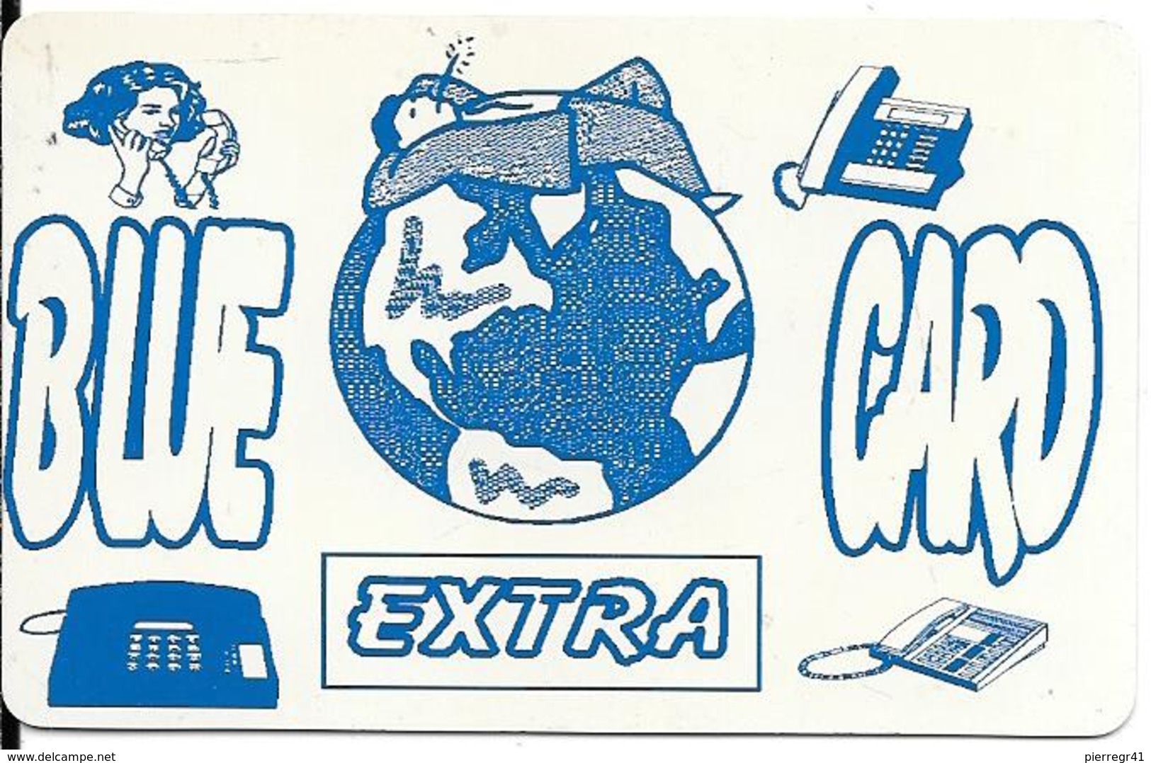 CARTE PREPAYEE-ITALIE-20000Lires-BLUE CARD EXTRA-Plastic Epais -TBE - Publiques Thématiques