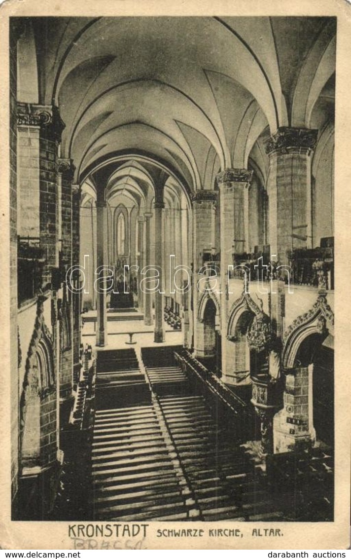 * T2/T3 Brassó, Kronstadt, Brasov; Fekete Templom Belső, Oltár / Schwarze Kirche, Altar / Church Interior, Altar (EK) - Non Classificati