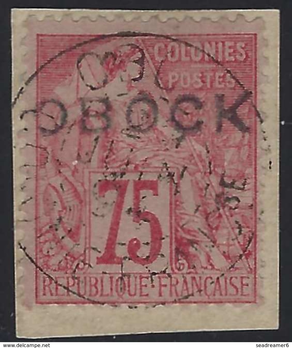 France Colonies Obock N°19 Oblitéré Sur Fragment TTB - Ongebruikt