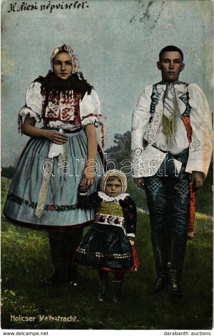 T3 1914 Holics, Holic; Holicser Volkstracht / Holicsi Népviselet, Folklór / Traditional Costume, Folklore (r) - Non Classificati