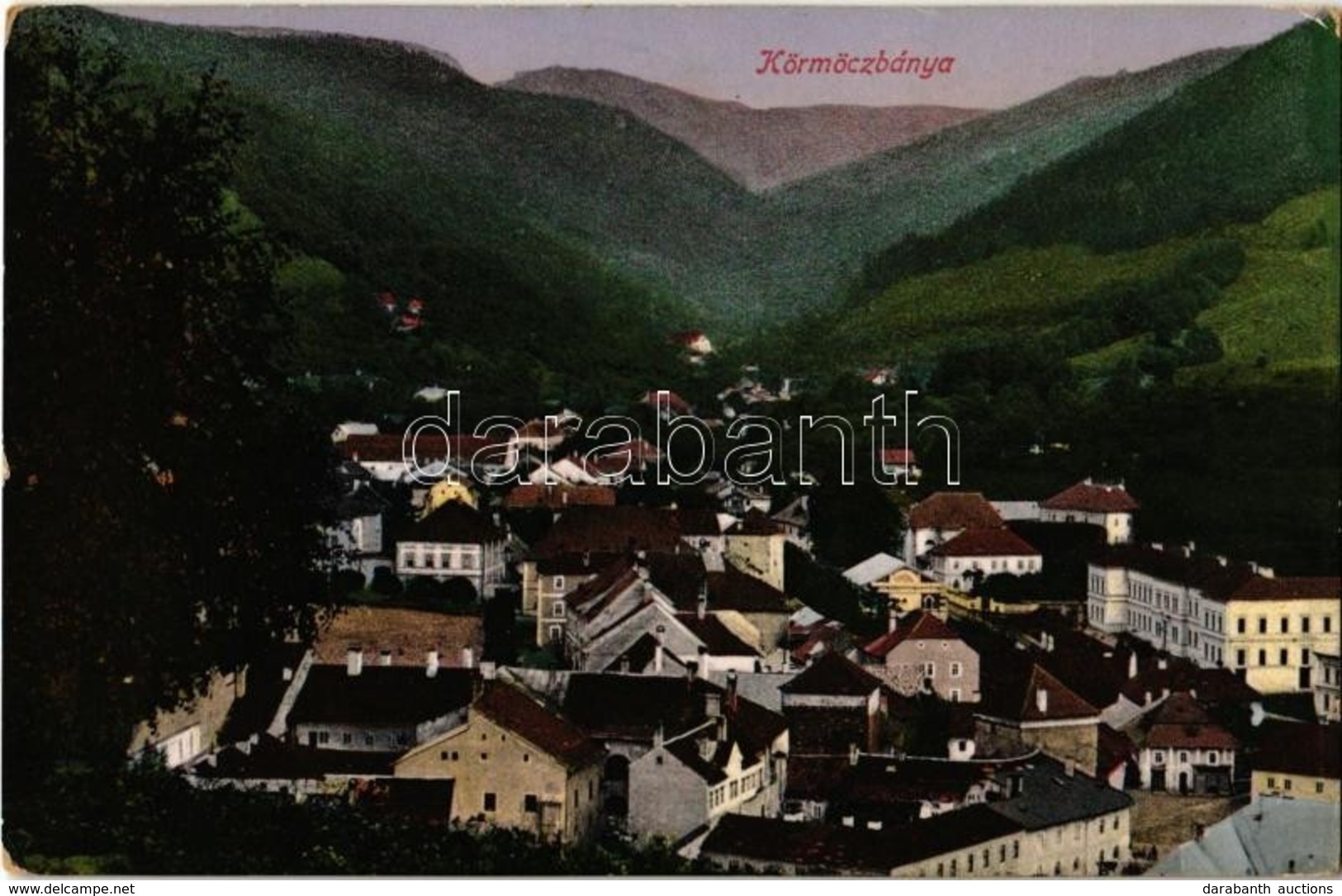 T2/T3 1914 Körmöcbánya, Kremnitz, Kremnica; Látkép A Zsinagógával. Kiadja Ritter Sándor / General View With Synagogue (E - Non Classificati