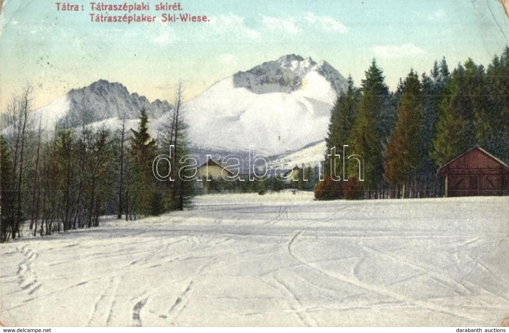 T3 Tátraszéplak, Tatranska Polianka; Ski-Wiese / Sírét Télen, Cattarino S. Utóda Földes Samu Kiadása / Ski Field In Wint - Non Classés