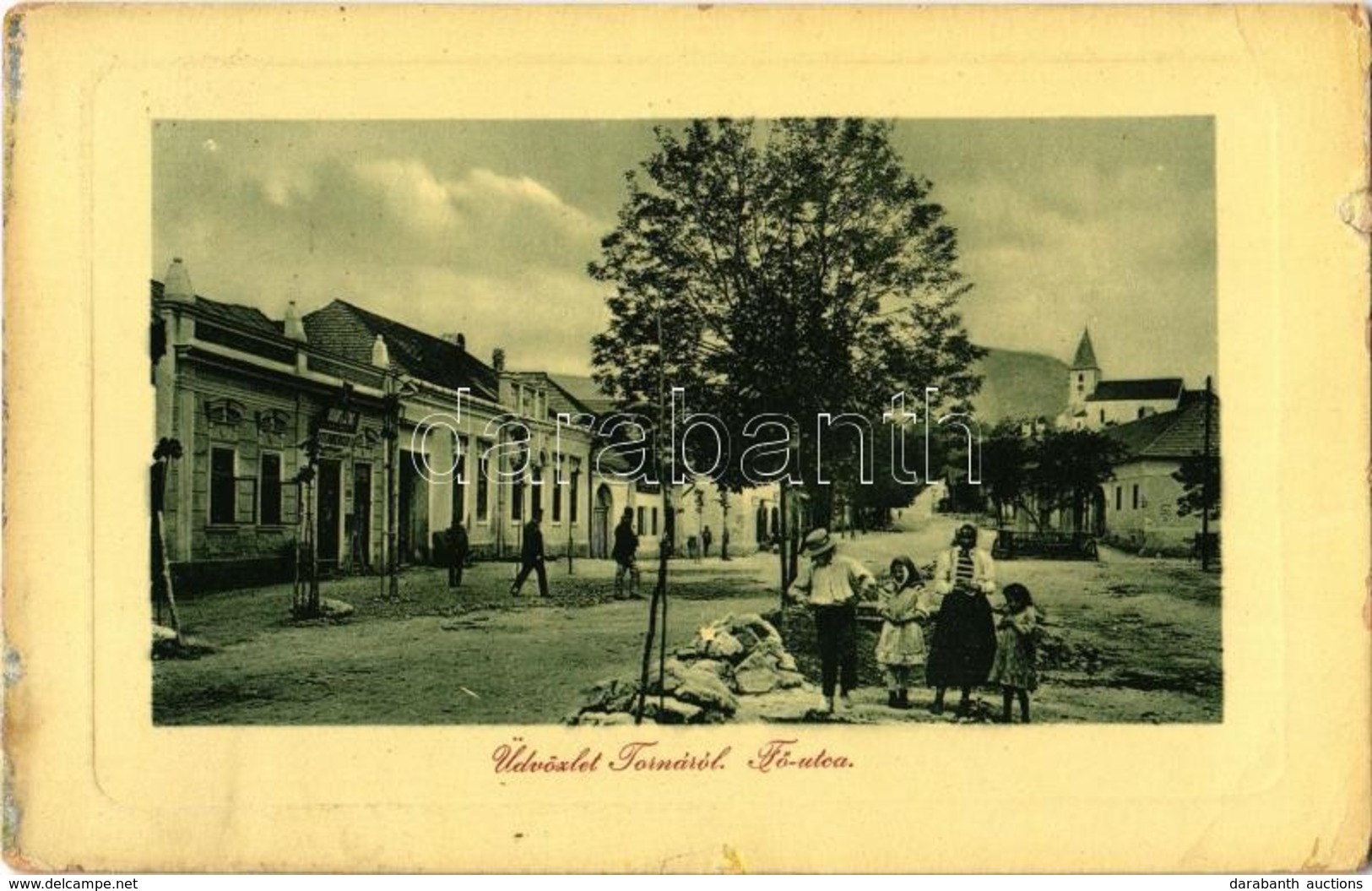 T3 1911 Torna, Turna Nad Bodvou; Fő Utca, Steinberger üzlete. W. L. Bp. 2619. / Main Street, Shops (kis Szakadás / Small - Non Classificati