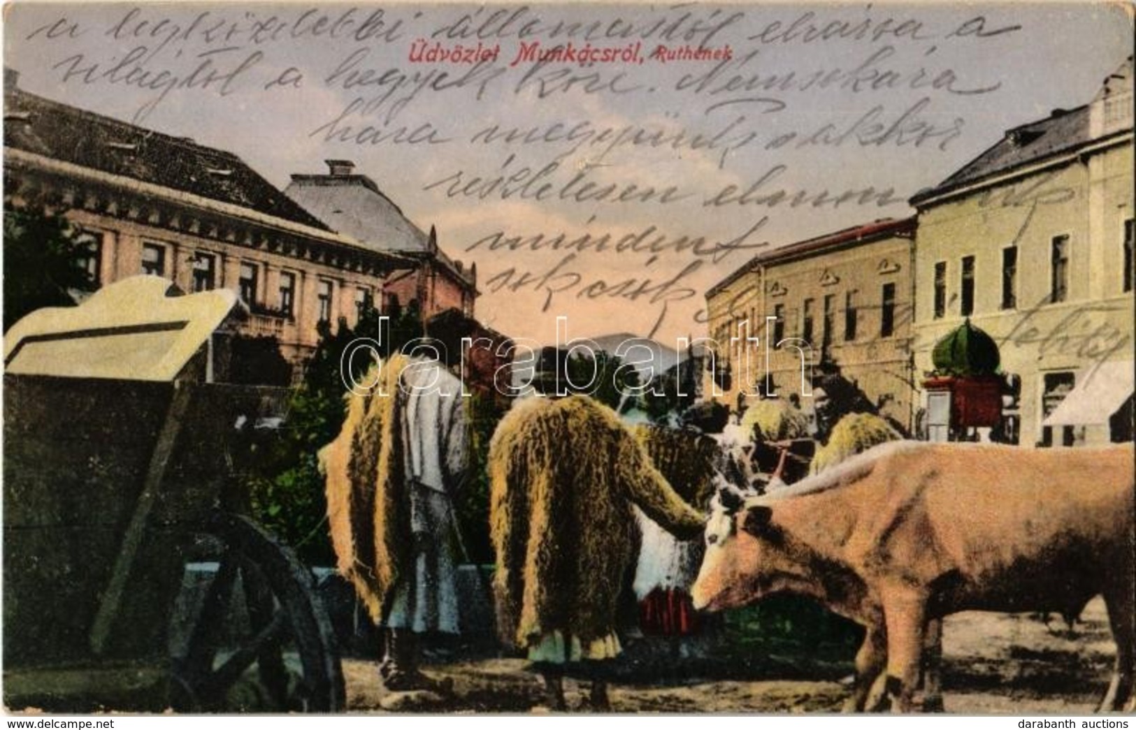 T2/T3 Munkács, Mukacheve, Mukacevo; Ruthének A Piacon. Nagy Albert Kiadása / Rusyns At The Market (EK) - Non Classés