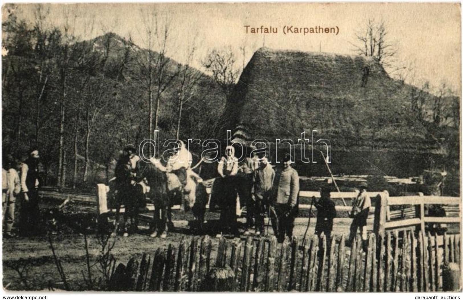 T2/T3 1916 Tarfalu, Holyatyn; Falusiak Katonákkal / Villagers With Soldiers + 'M.G.K. Res. I.R. 223'. (EK) - Non Classificati