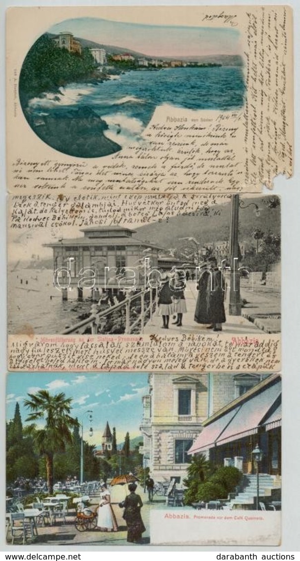 ** Abbazia, Opatija; - 3 Pre-1910 Postcards - Non Classificati