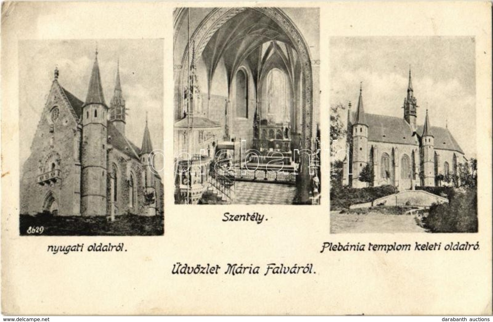 T2/T3 1909 Máriafalva, Mariasdorf; Plébániatemplom Keleti és Nyugati Oldala, Szentély, Belső / Kirche / Church Interior  - Non Classificati