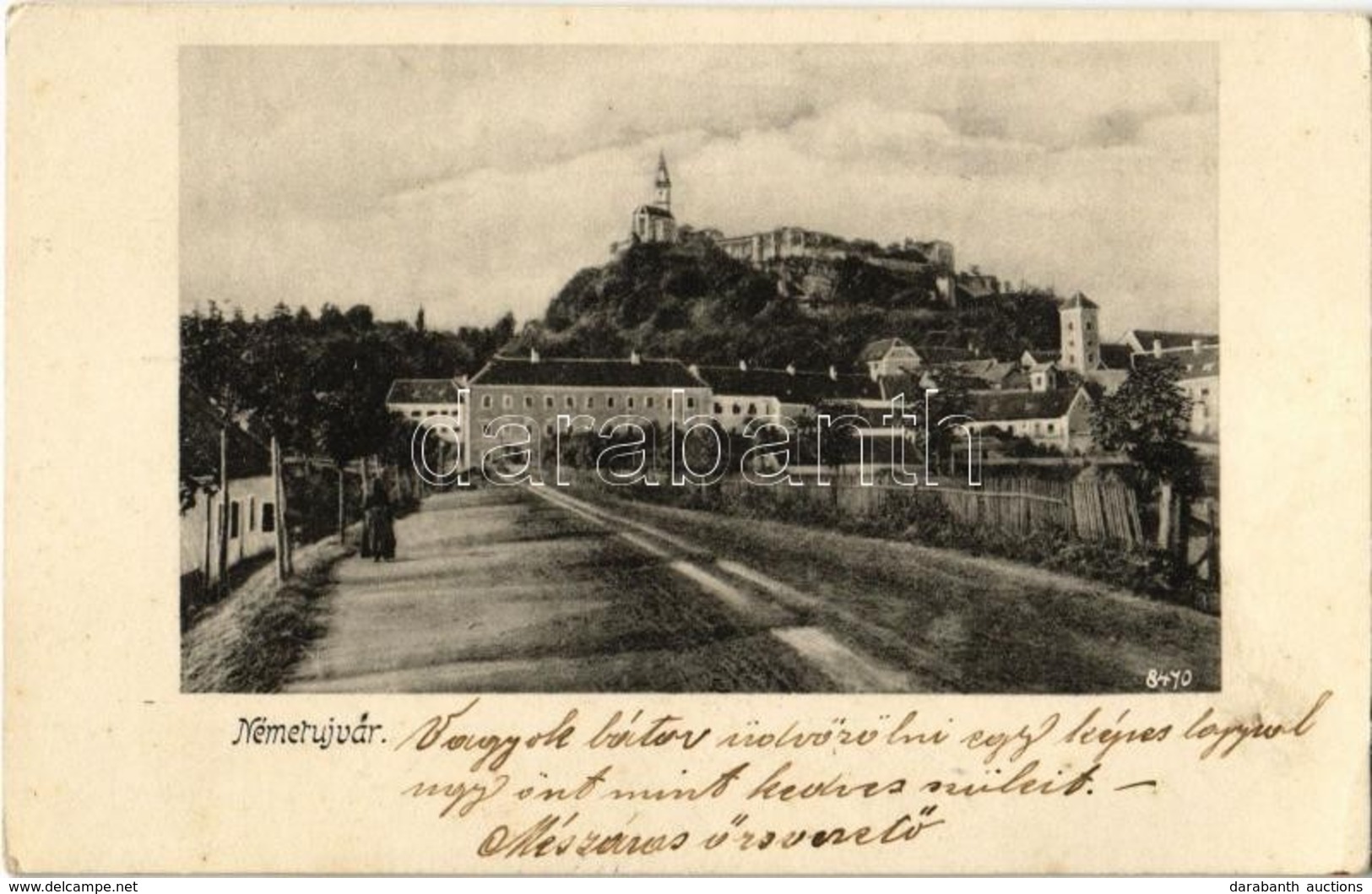 T2 1909 Németújvár, Güssing; út, Vár. Kiadótulajdonos J. Salvachrist / Strasse, Schloss / Street, Castle - Non Classificati