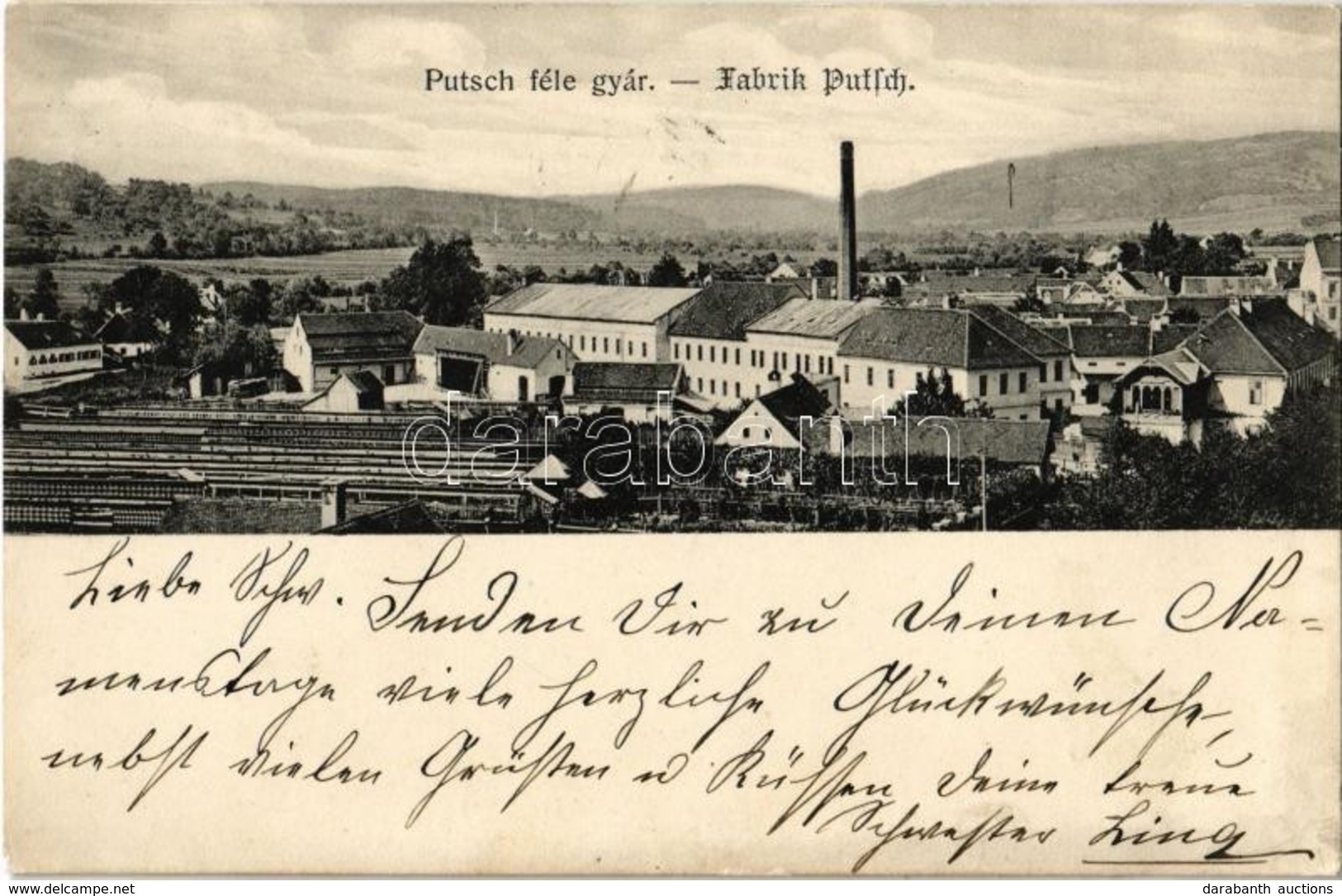 T2 1909 Pinkafő, Pinkafeld; Putsch-féle Textil Gyár / Fabrik / Textile Factory - Non Classificati