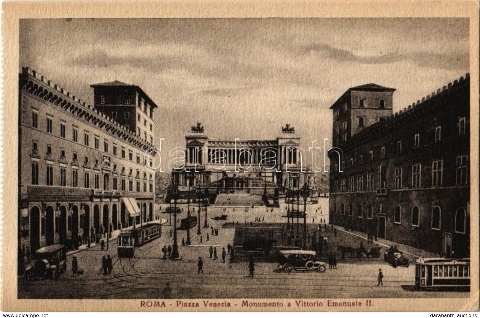 ** T2/T3 Rome, Roma; Piazza Venezia, Monumento A Vittorio Emanuele II. / Square, Statue, Trams  (EK) - Non Classificati